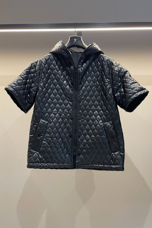 Dark Quilted Puffer Jacket