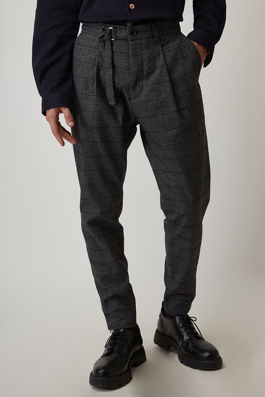 Checked Button Designed Trousers
