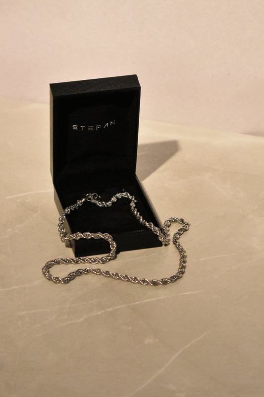 <tc>Silver Braid Necklace</tc>