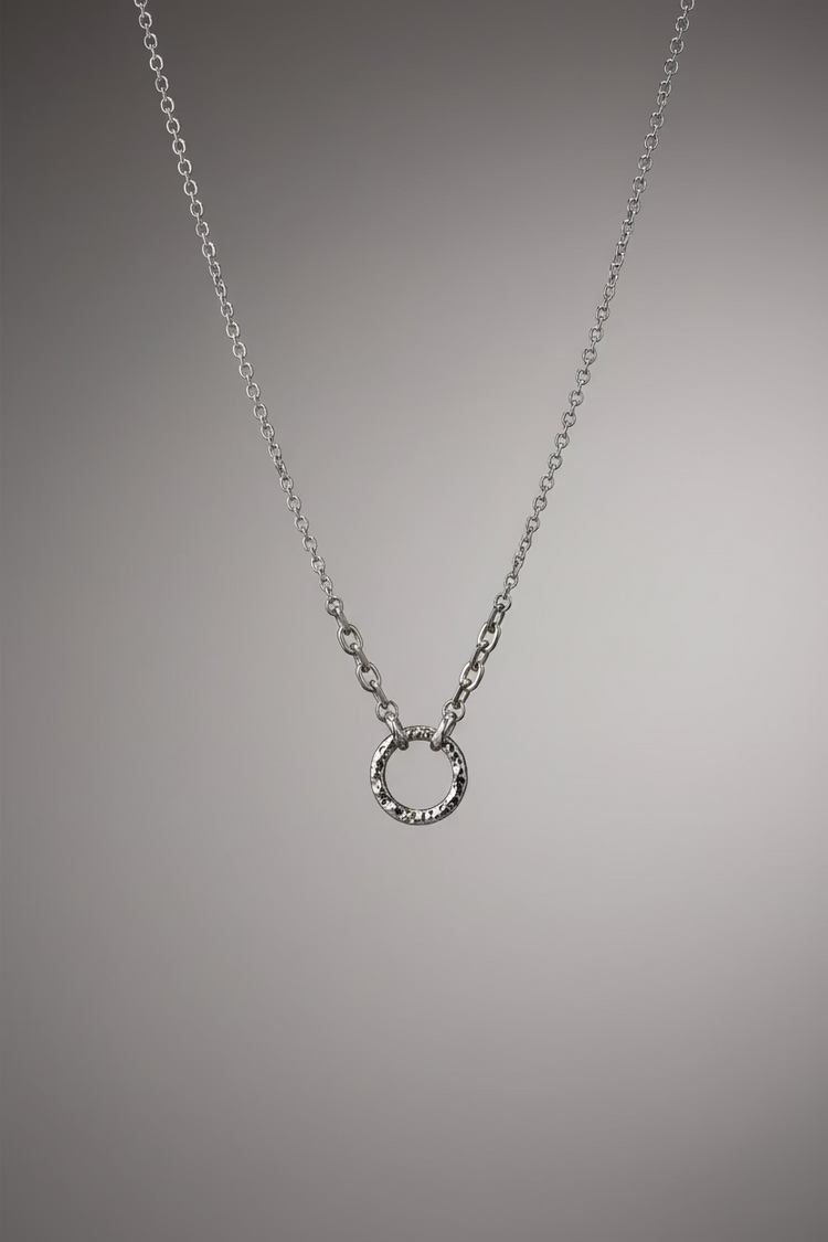 Silver Hoop Necklace