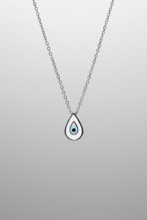 El ojo Blanco Necklace